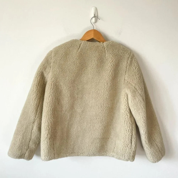 Aritzia Wilfred Verrier Plush Faux Sherling Jacket Coat Cream Size Small - Picture 6 of 9